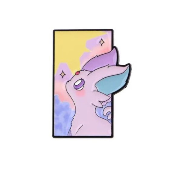 Pokemon Espeon Dreamy Portrait Enamel Pin Pastel Stars Psychic Type Design - Picture 2 of 4